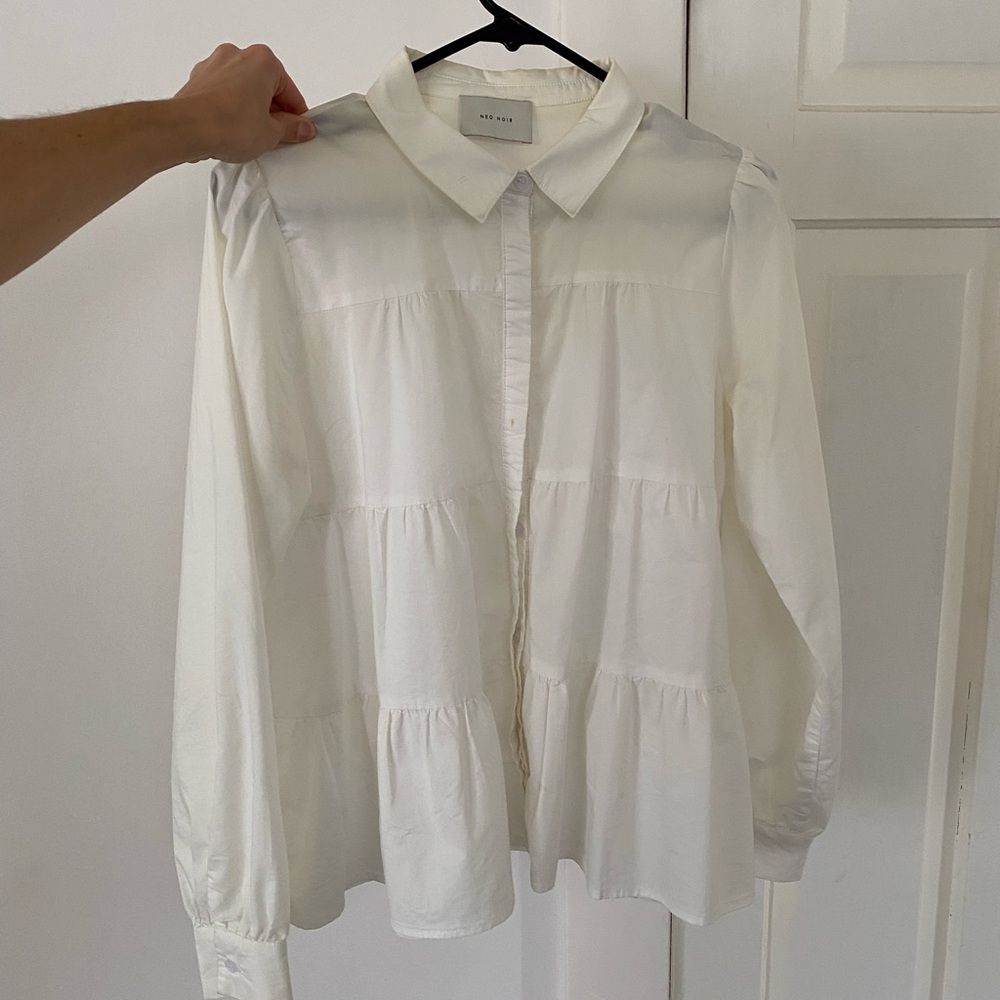 White Tiered Blouse